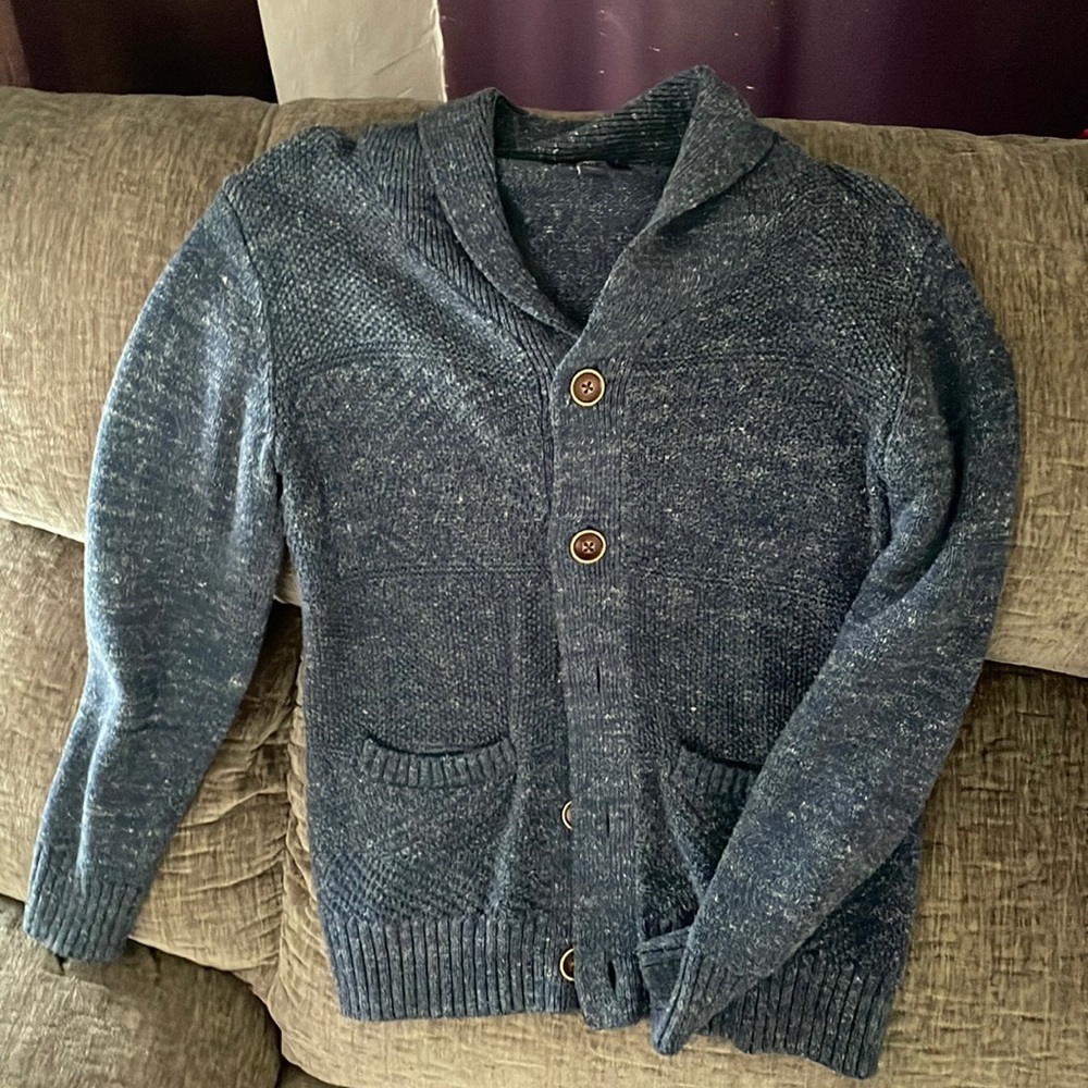 Blue Button down sweater